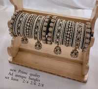 Antique Gold Wedding Chooda Bangle Set