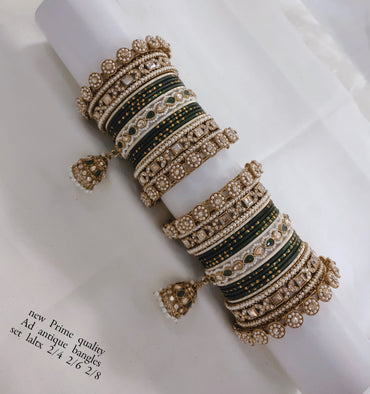 Antique Gold Plated Bangle Set