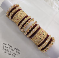 Gold Plated Velvet Chuda Set