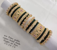 Gold Plated Velvet Chuda Set