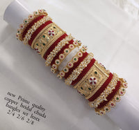 Gold Plated Velvet Chuda Set