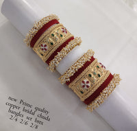 Gold Plated Velvet Bridal Set