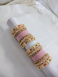 Gold Plated Velvet Bridal Chuda Set