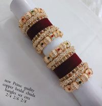 Gold Plated Velvet Bridal Chuda Set