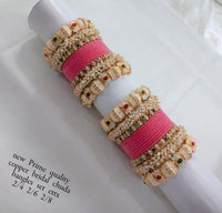 Gold Plated Velvet Bridal Chuda Set