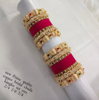 Gold Plated Velvet Bridal Chuda Set