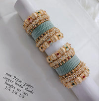 Gold Plated Velvet Bridal Chuda Set