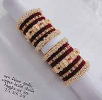 Gold Plated Velvet Bridal Chuda Set