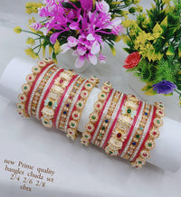 Bridal Chuda Bangle Set – Designer Stone-Studded Traditional Jewelry