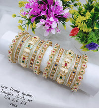 Bridal Chuda Bangle Set – Designer Stone-Studded Traditional Jewelry