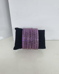 Sparkling Glass Bangles Set