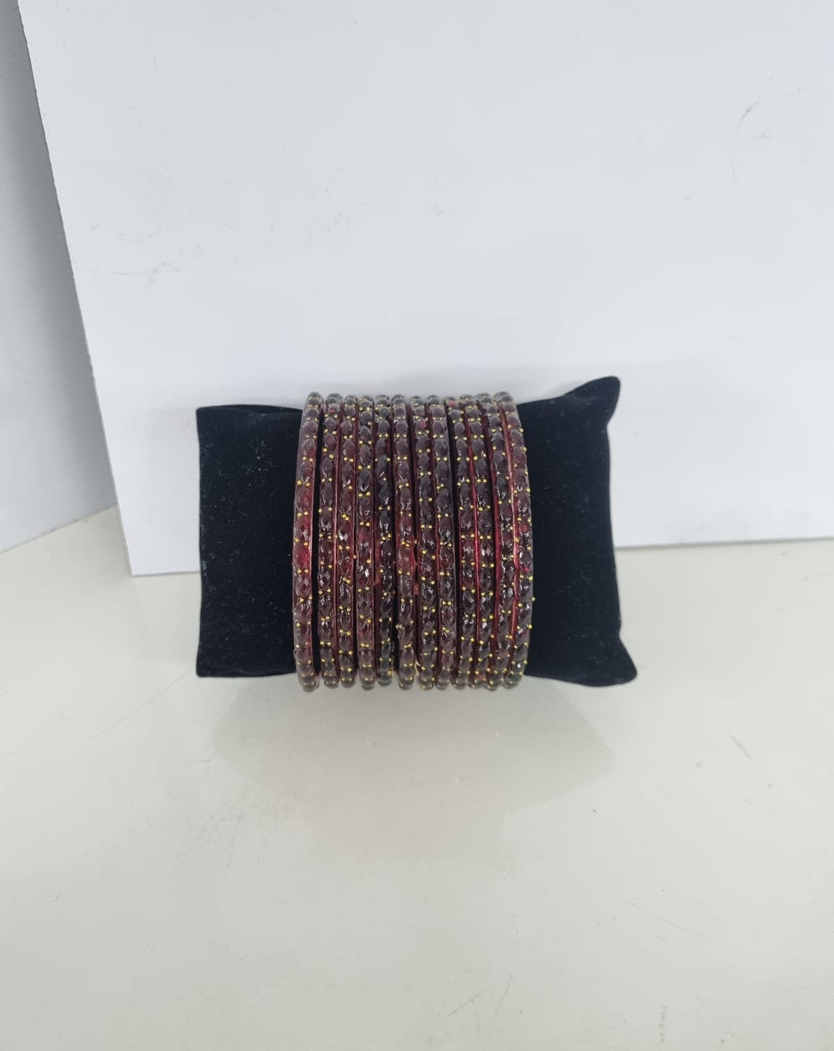 Sparkling Glass Bangles Set