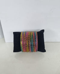 Sparkling Glass Bangles Set