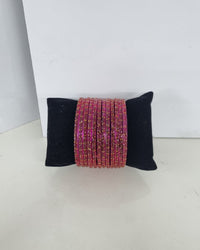 Sparkling Glass Bangles Set