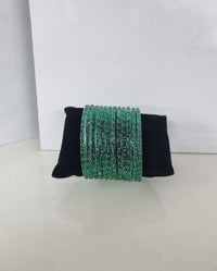 Sparkling Glass Bangles Set