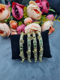 Ethnic Ghungroo Drop Choodiyan Set