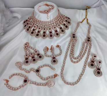 Royal Bridal Stone-Studded Wedding Jewellery Set