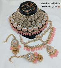 Gold Plated Meenakari Half Bridal Set
