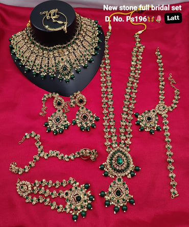 Dulhan Heritage Maroon Crimson Teardrop Bridal Set