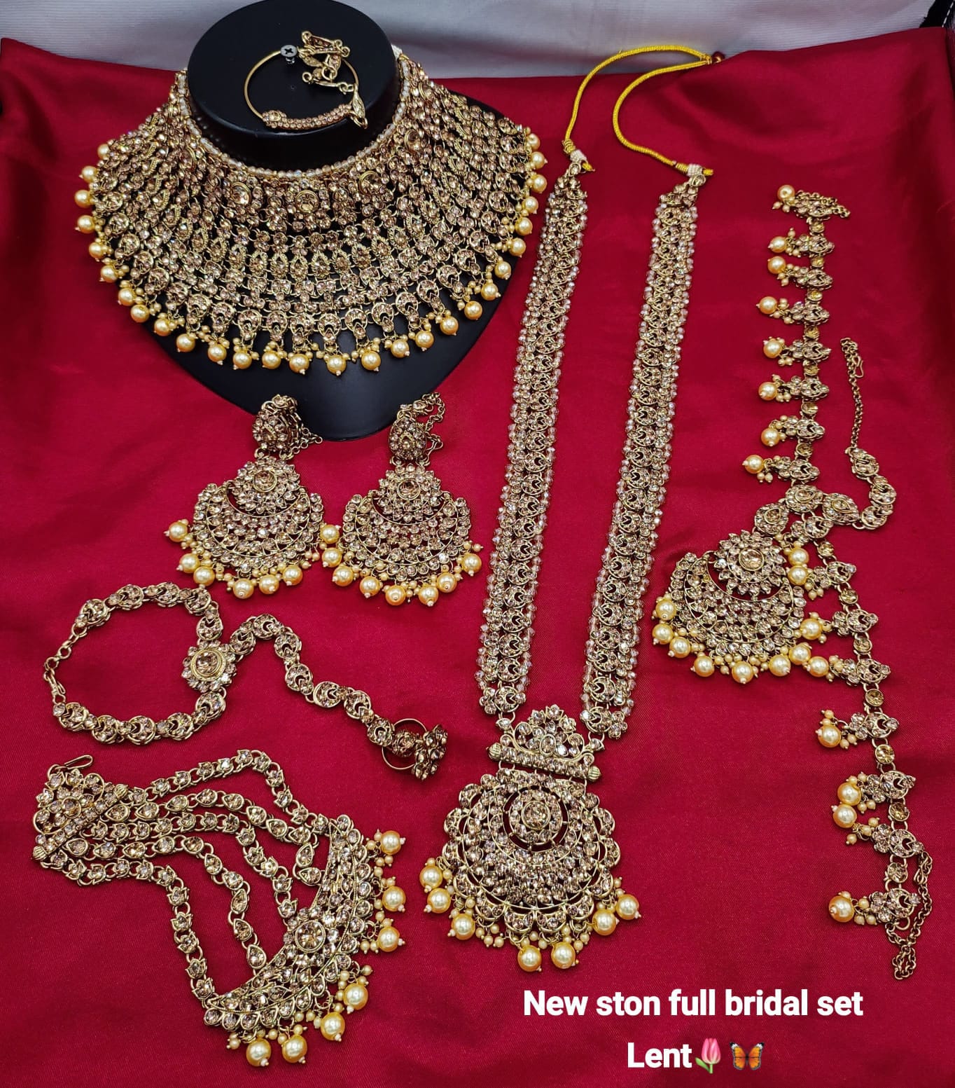 Elegant White & Silver Crystal Empress Bridal Set