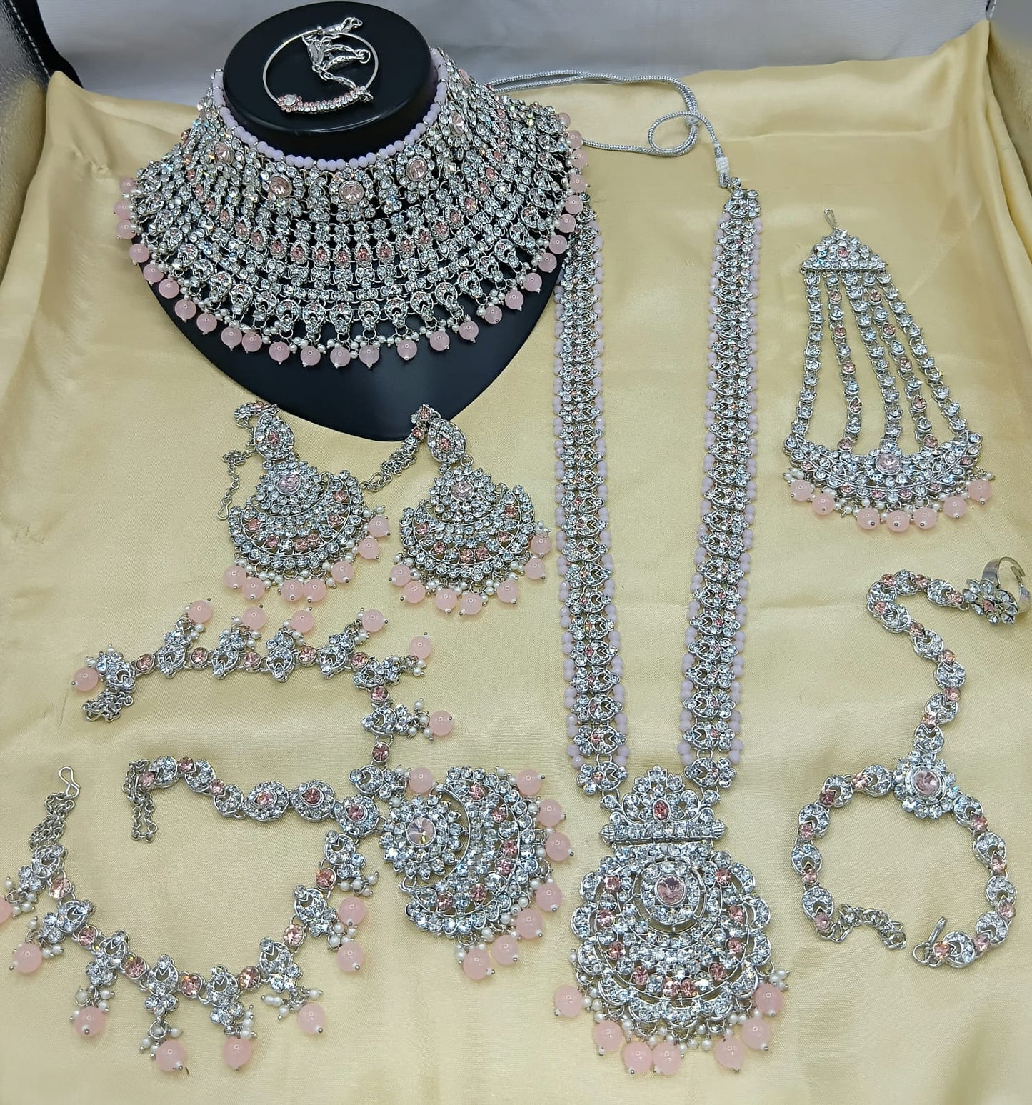 Elegant White & Silver Crystal Empress Bridal Set
