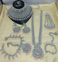 Elegant White & Silver Crystal Empress Bridal Set