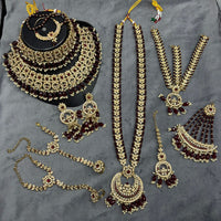 Traditional Maroon Crimson Crescent Heritag Bridal Set