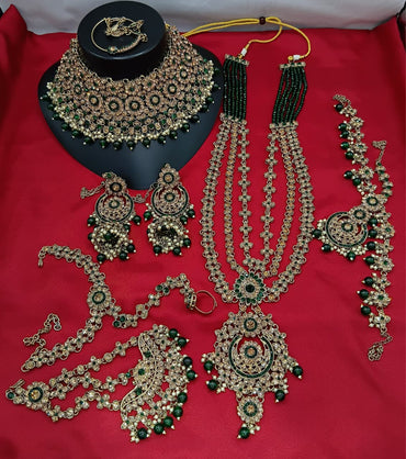 Elegant White Pearl Blossom & Gold Bridal Jewelry Set