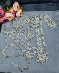 Antique Gold-Finish Complete Bridal Jewellery Set with Choker & Accessories