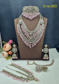Royal Bridal Stone & Bead Work Complete Jewelry Set