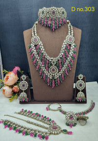 Royal Bridal Stone & Bead Work Complete Jewelry Set