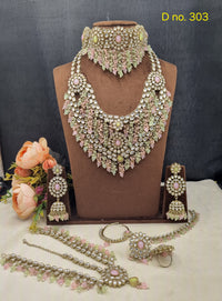 Royal Bridal Stone & Bead Work Complete Jewelry Set