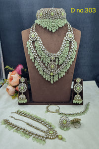 Royal Bridal Stone & Bead Work Complete Jewelry Set