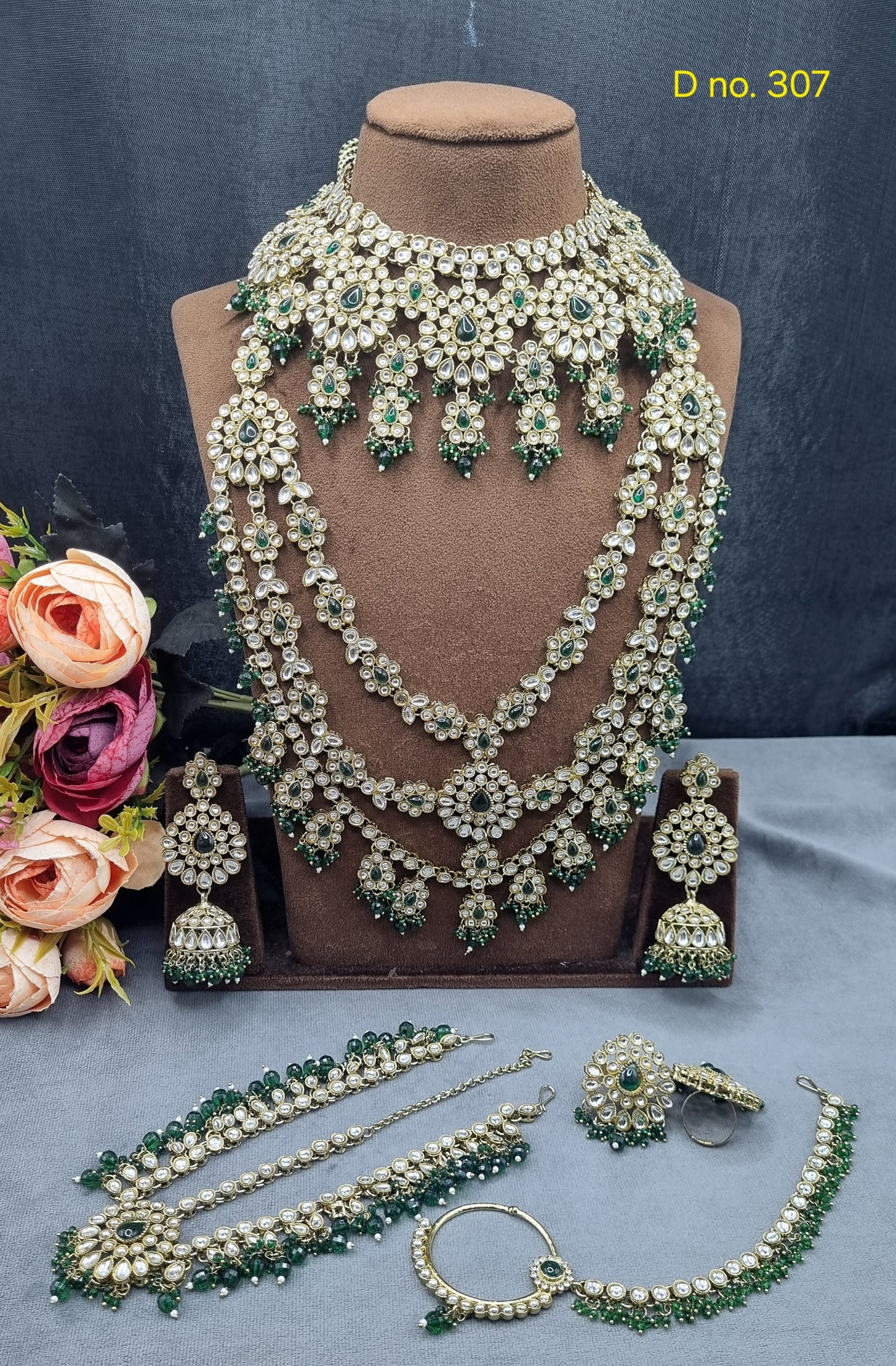 Royal Bridal Jewelry Set – Multi-Layered Haar & Choker Set