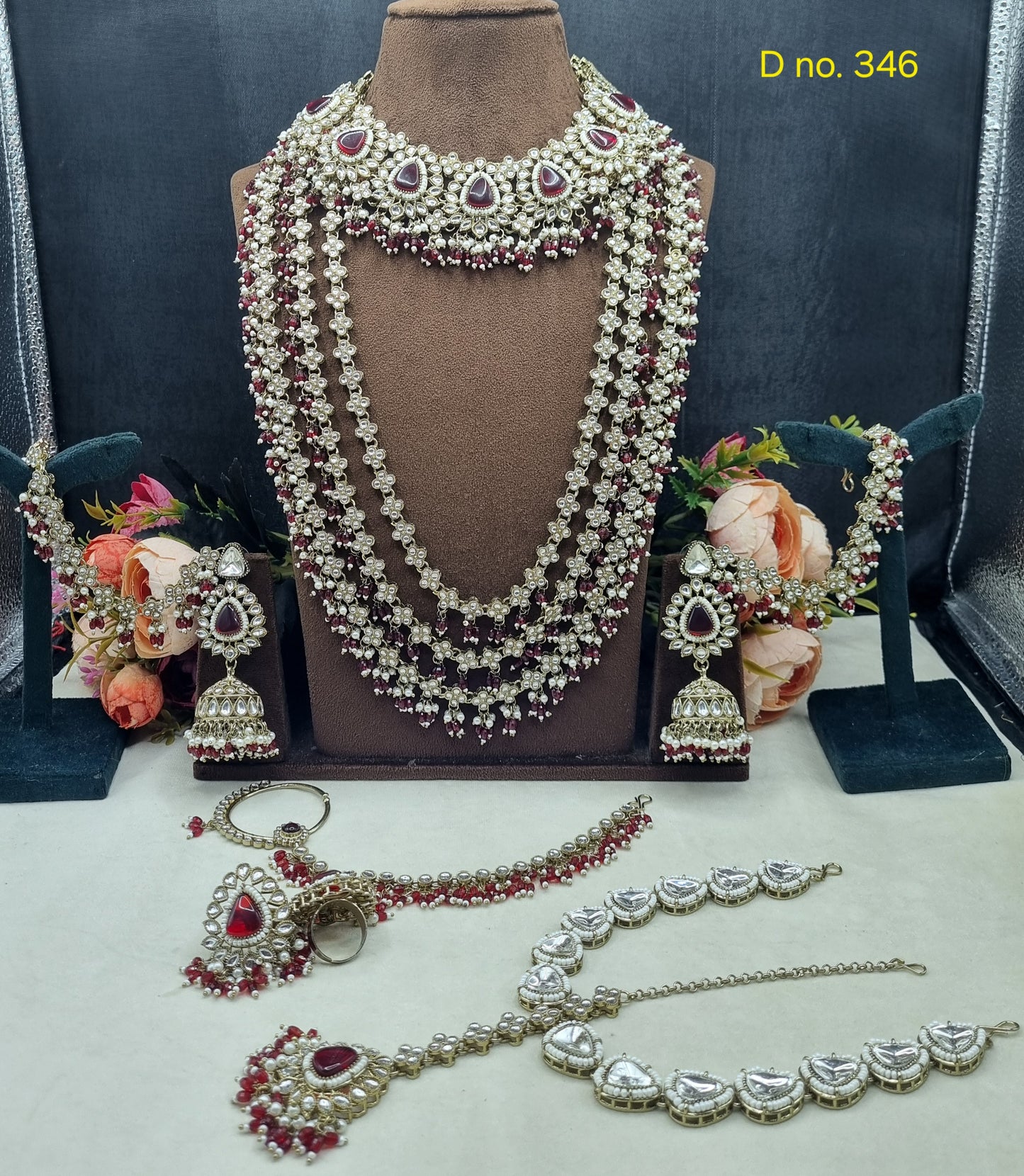 Bridal Choker & Grand Multi-Strand Haar Jewelry Set