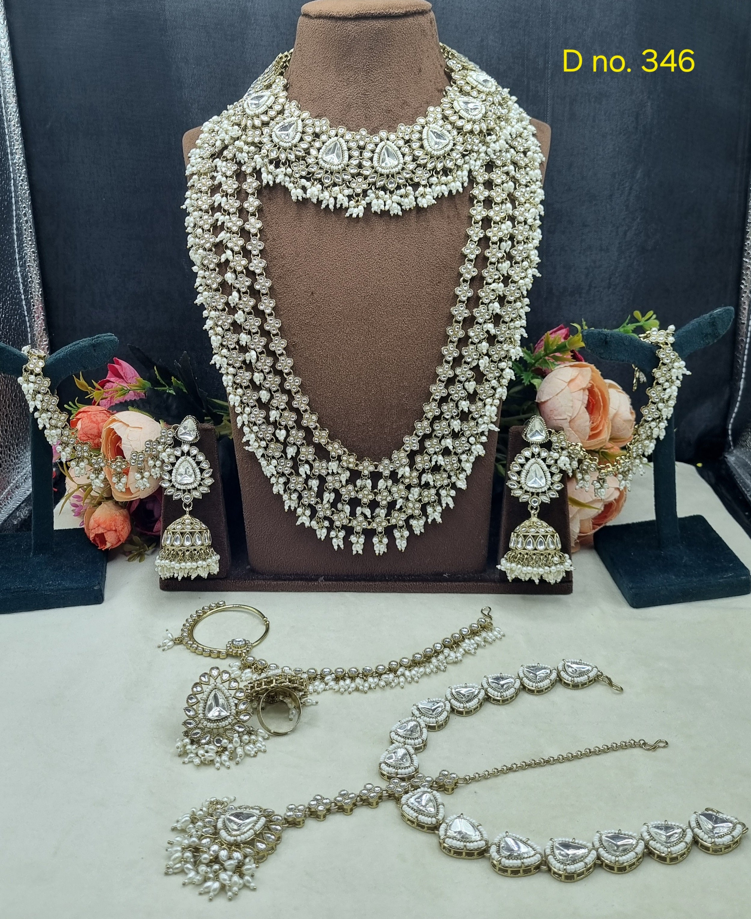 Bridal Choker & Grand Multi-Strand Haar Jewelry Set