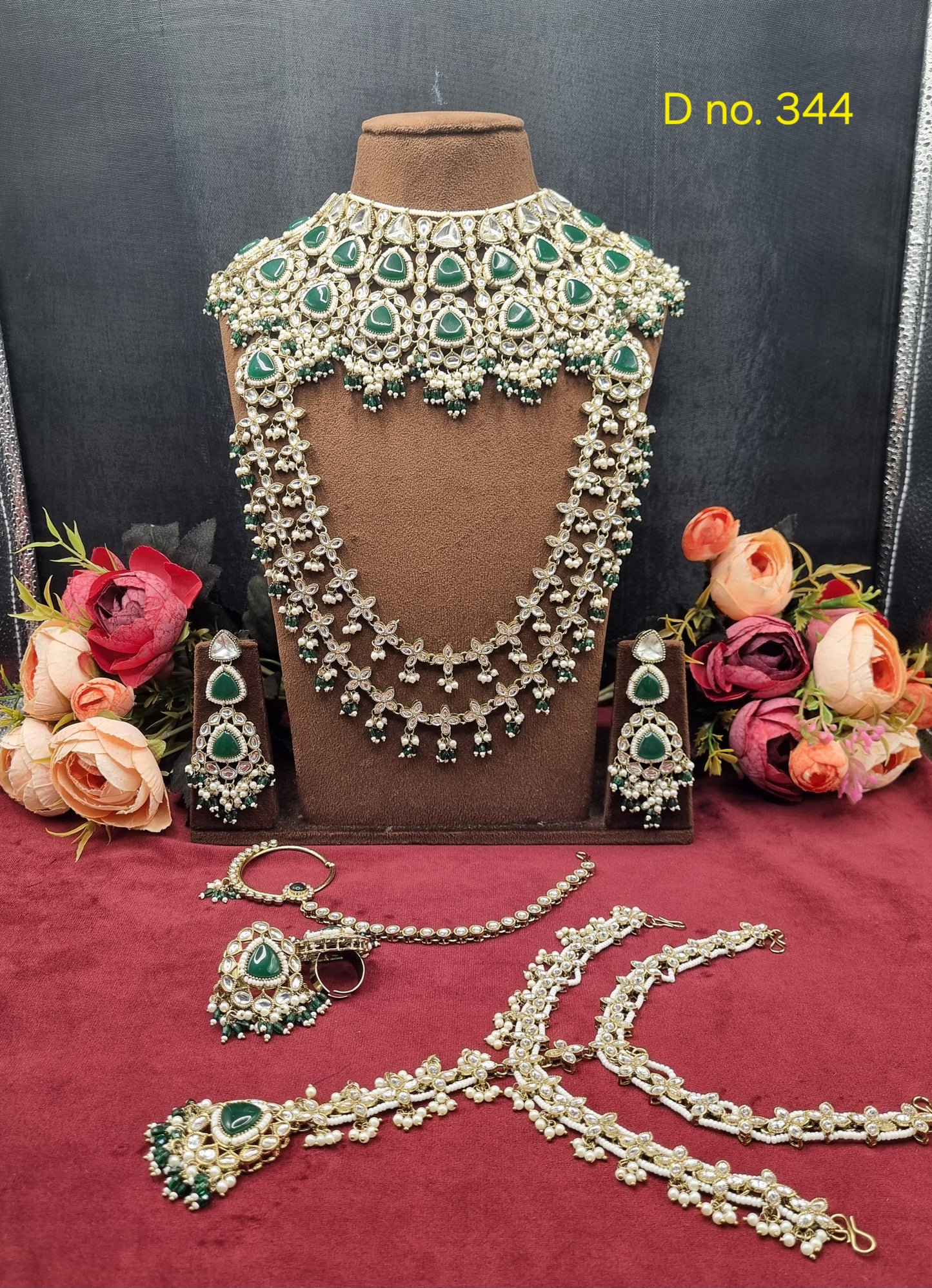 Bridal Polki & Pearl Handcrafted Jewelry Set