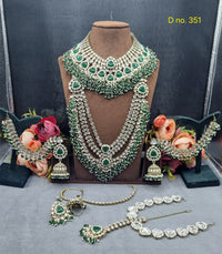 Complete Bridal Kundan Jewelry Set with Choker, Rani Haar, Matha Patti & Accessories