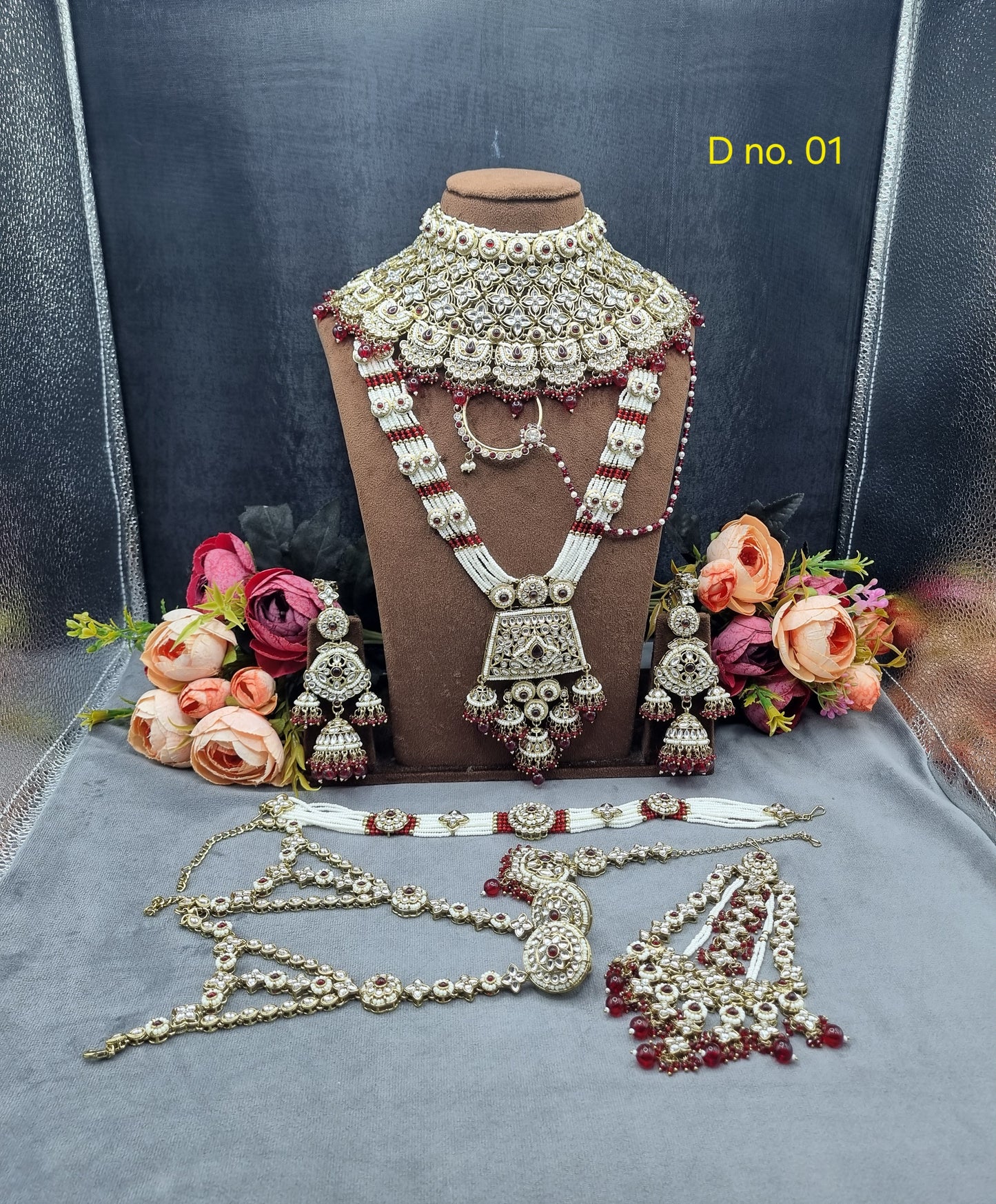 Regal Kundan Choker & Long Haar Bridal Jewellery Set