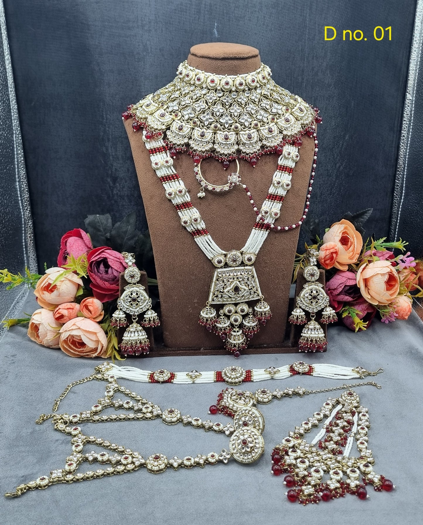 Regal Kundan Choker & Long Haar Bridal Jewellery Set