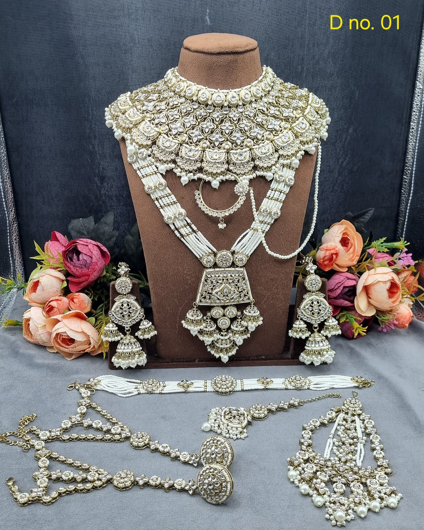 Regal Kundan Choker & Long Haar Bridal Jewellery Set