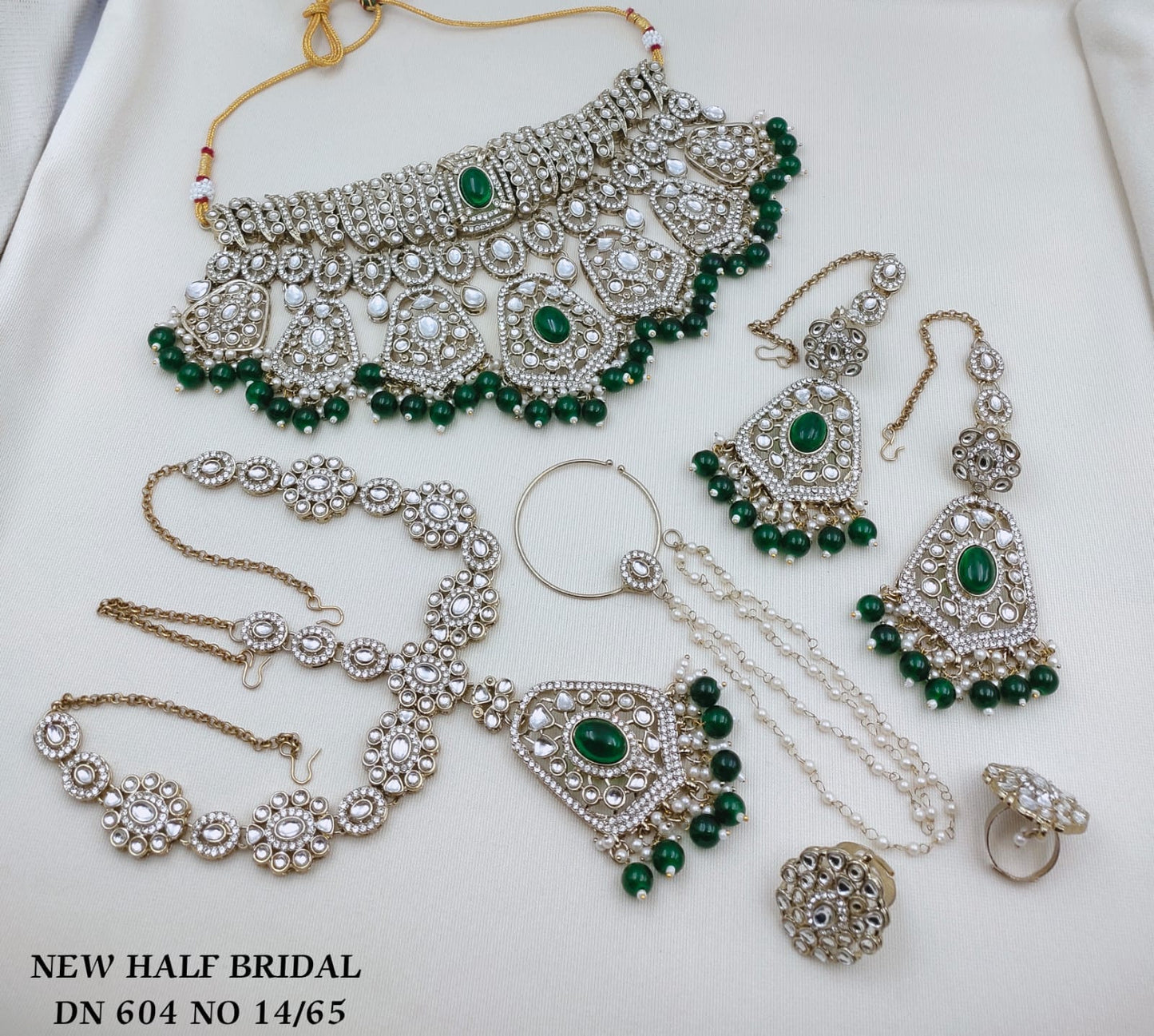 Traditional Kundan Half Bridal Jewellery Set