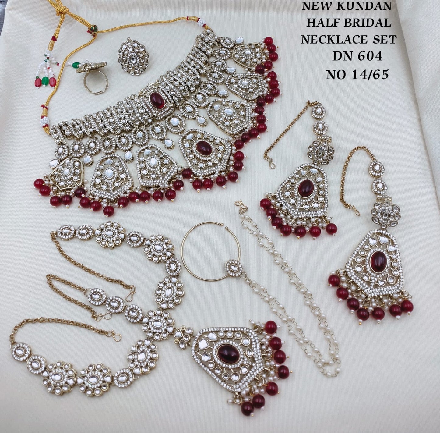 Traditional Kundan Half Bridal Jewellery Set