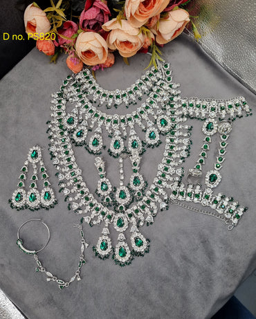 Luxury Bridal Jewelry Set | Complete Dulhan Necklace & Accessories Collection