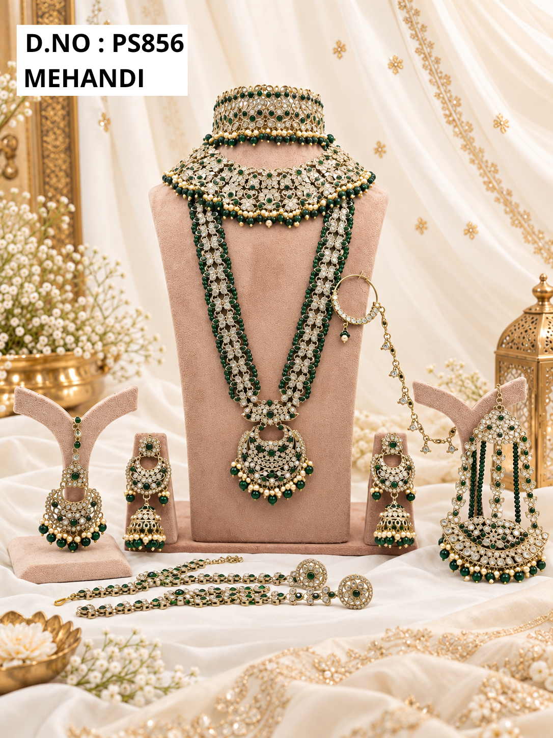 Mehendi  Kundan Bridal Jewellery Set