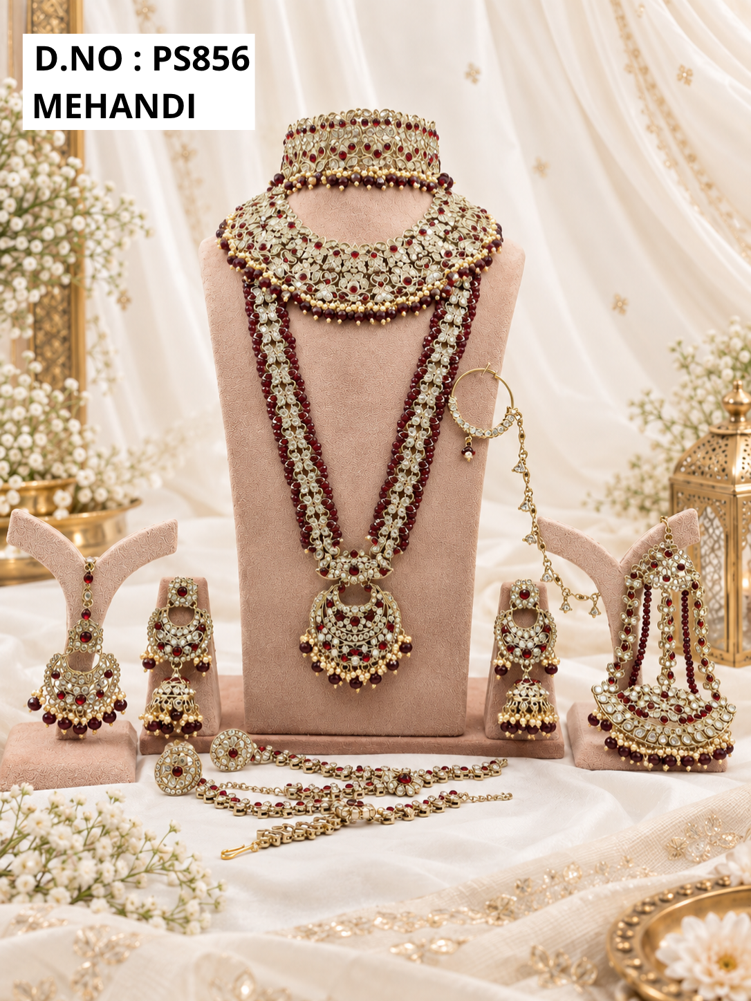 Mehendi  Kundan Bridal Jewellery Set
