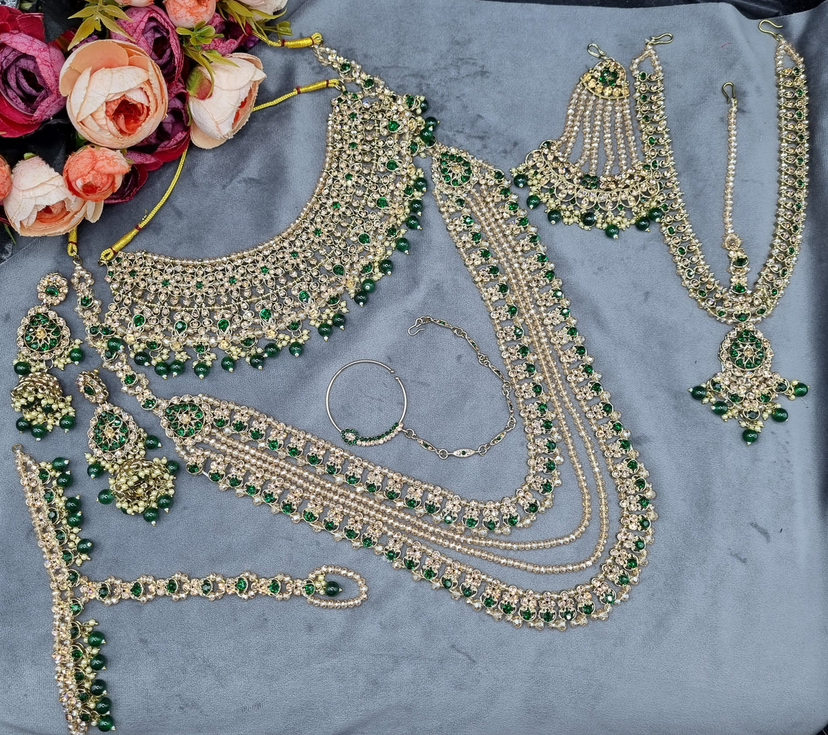 Royal Wedding Bridal Jewellery Set with Layered Haar & Choker