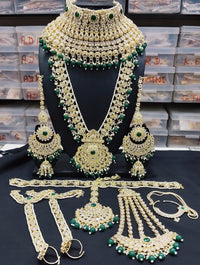 Gold-Plated Wedding Bridal Collection Jewellery Set For Woman & Girls