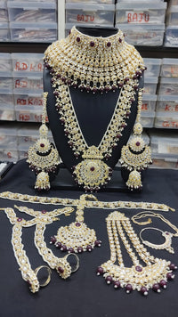 Gold-Plated Wedding Bridal Collection Jewellery Set For Woman & Girls