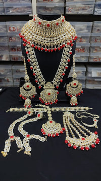 Gold-Plated Wedding Bridal Collection Jewellery Set For Woman & Girls